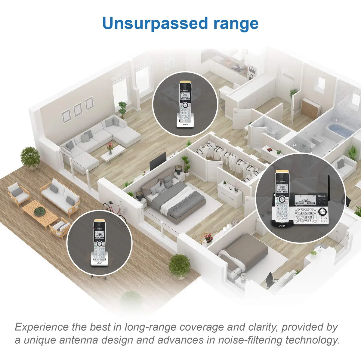 VTech IS8101 Accessory Handset for IS8151 Phones with Long Range up to 2300 Feet | Call Blocking & Connect to Cell - view 2