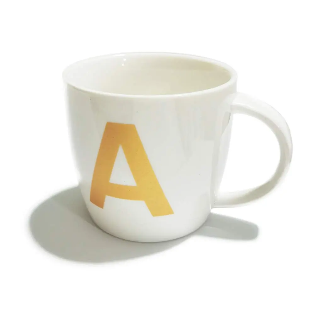 ZaH Alphabet Ceramic Coffee Mug 444ml (16 oz) | Initial Letter 'A' Mug for Women Men Boys Girls - main product image