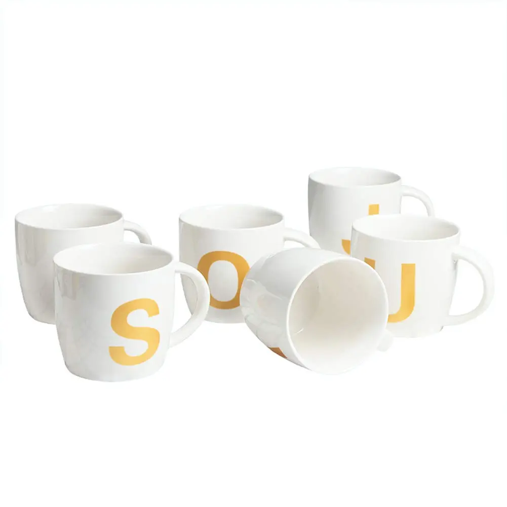 ZaH Alphabet Ceramic Coffee Mug 444ml (16 oz) | Initial Letter 'A' Mug for Women Men Boys Girls - view 6