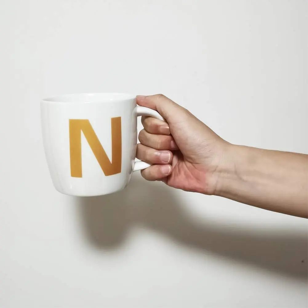 ZaH Alphabet Ceramic Coffee Mug 444ml (16 oz) | Initial Letter 'A' Mug for Women Men Boys Girls - view 7