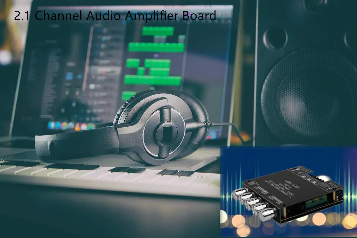 ARRAROWN ZK-TB21 Bluetooth 5.0 Audio Amplifier Board 50W x 2 + 100W Subwoofer | 2.1 Channel Stereo Output with Treble & Bass Control - view 4