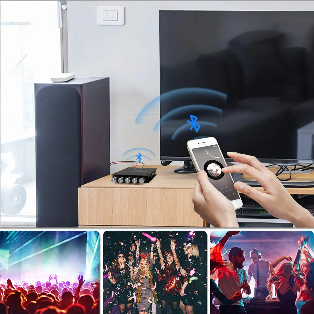 ARRAROWN ZK-TB21 Bluetooth 5.0 Audio Amplifier Board 50W x 2 + 100W Subwoofer | 2.1 Channel Stereo Output with Treble & Bass Control - view 5
