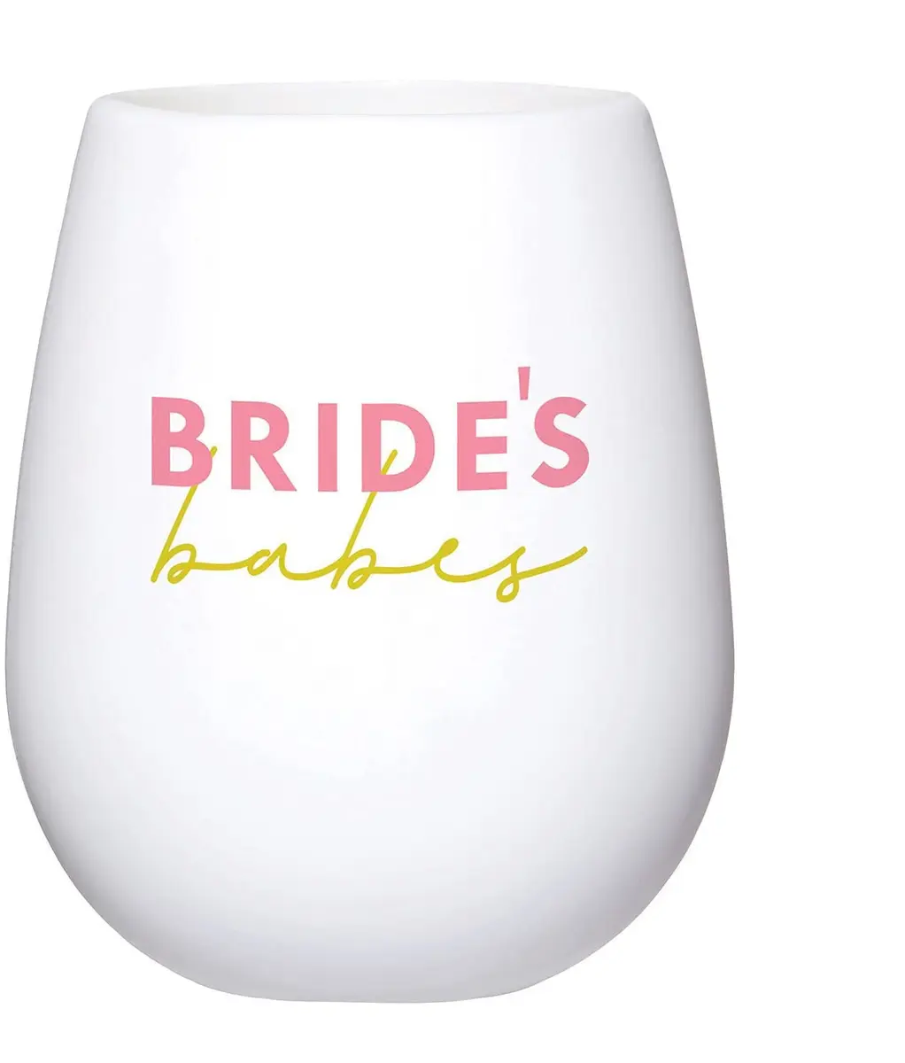 Santa Barbara Design Studio Bride's Babes Silicone Wine Glass 355ml (12oz) | Unbreakable Party Drinkware - main product image