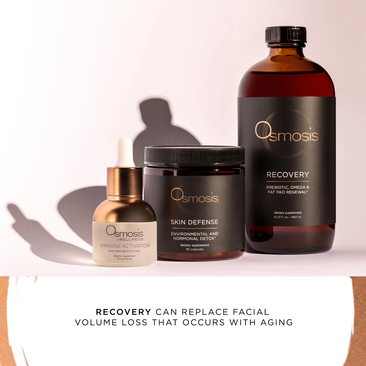 OSMOSIS Recovery Omega & Prebiotic Supplement 16.23 Fl Oz | Supports Facial Fat Volume & Gut Health - view 3