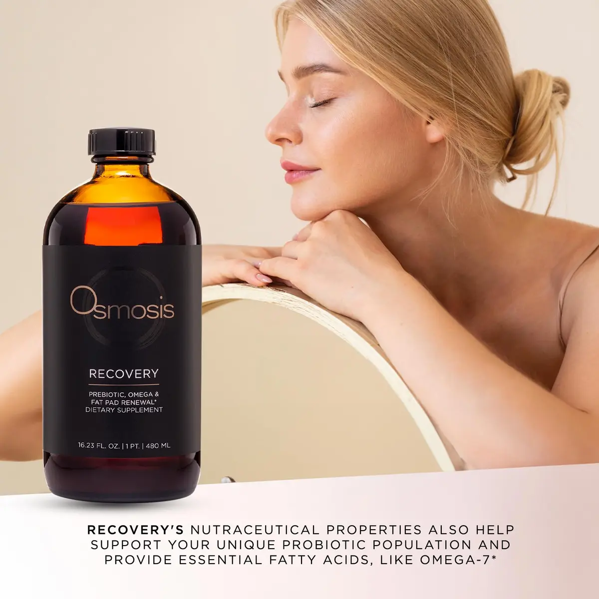 OSMOSIS Recovery Omega & Prebiotic Supplement 16.23 Fl Oz | Supports Facial Fat Volume & Gut Health - view 4