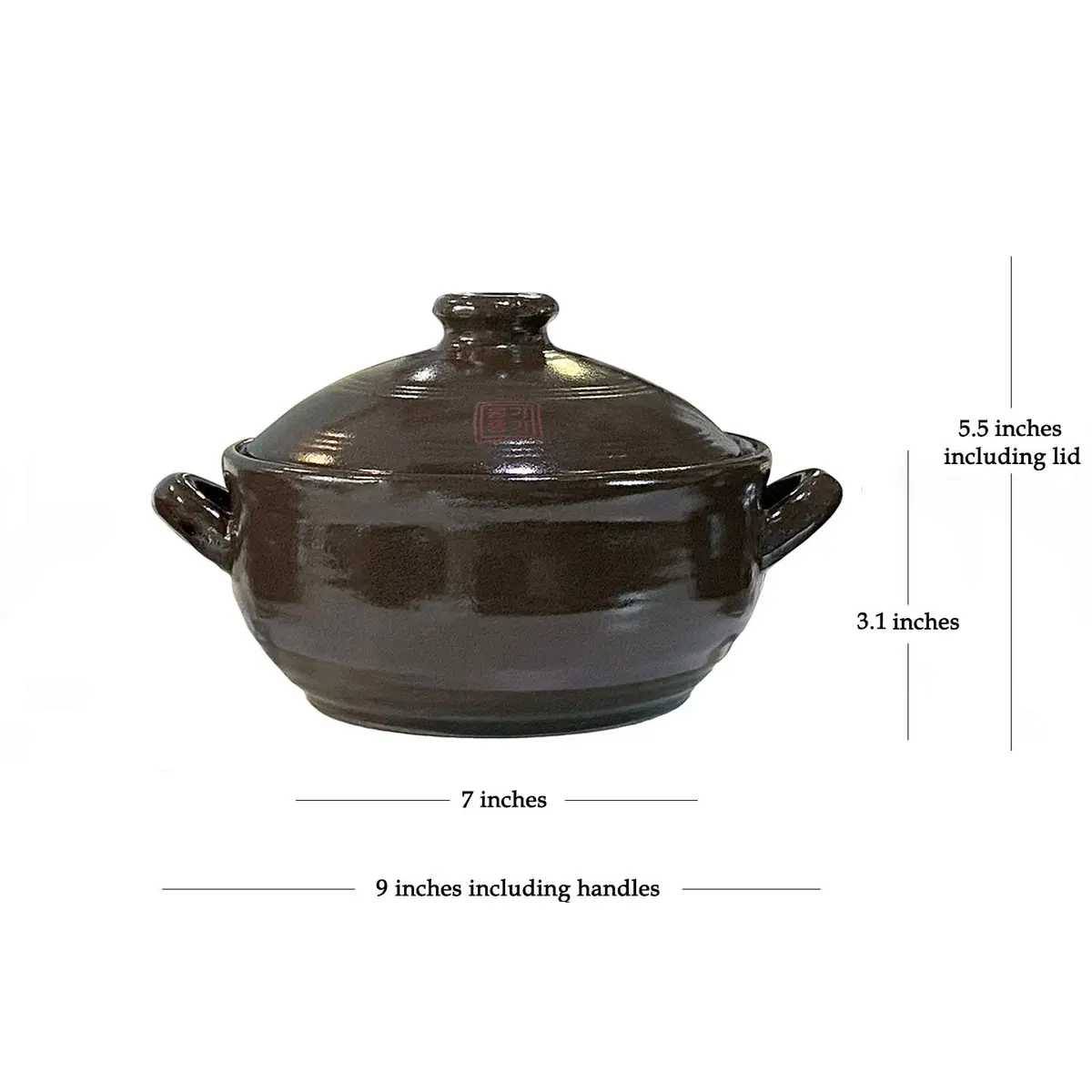 OnggiJonggi Korean Earthenware Clay Hot Pot 1100ml | Traditional Handcrafted Cooking Vessel - view 2