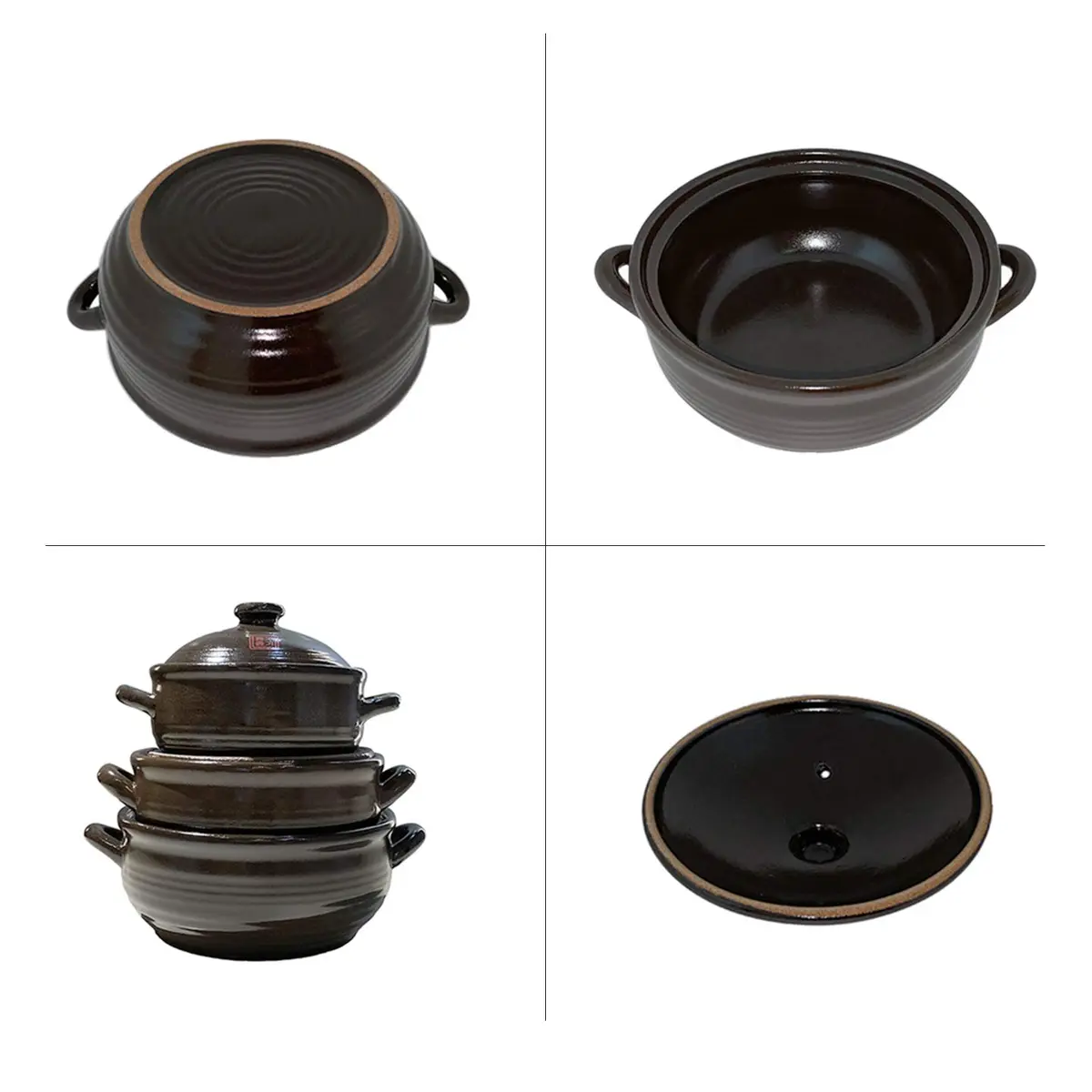 OnggiJonggi Korean Earthenware Clay Hot Pot 1100ml | Traditional Handcrafted Cooking Vessel - view 4