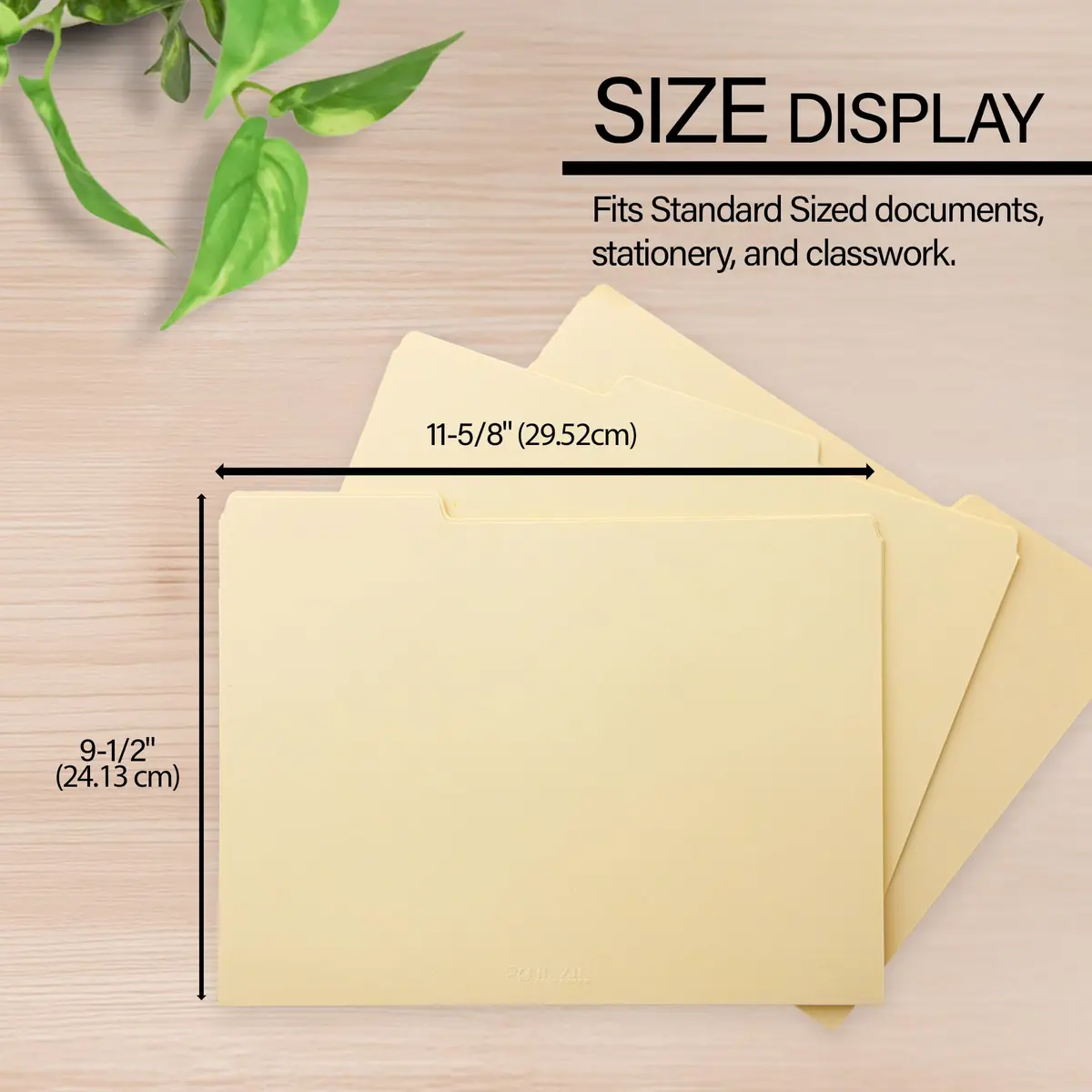 BAZIC Products Letter Size Manila File Folders | Office Filing, 4-Pack, 12 Count - view 2