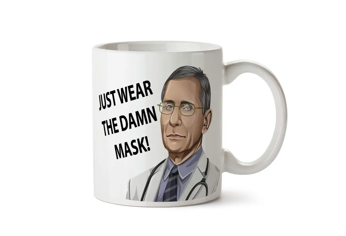 Delicious Accessories We Trust Dr. Fauci Funny Fan Club Mug 11 Ounce | Social Distancing Coffee & Tea Mug - main product image