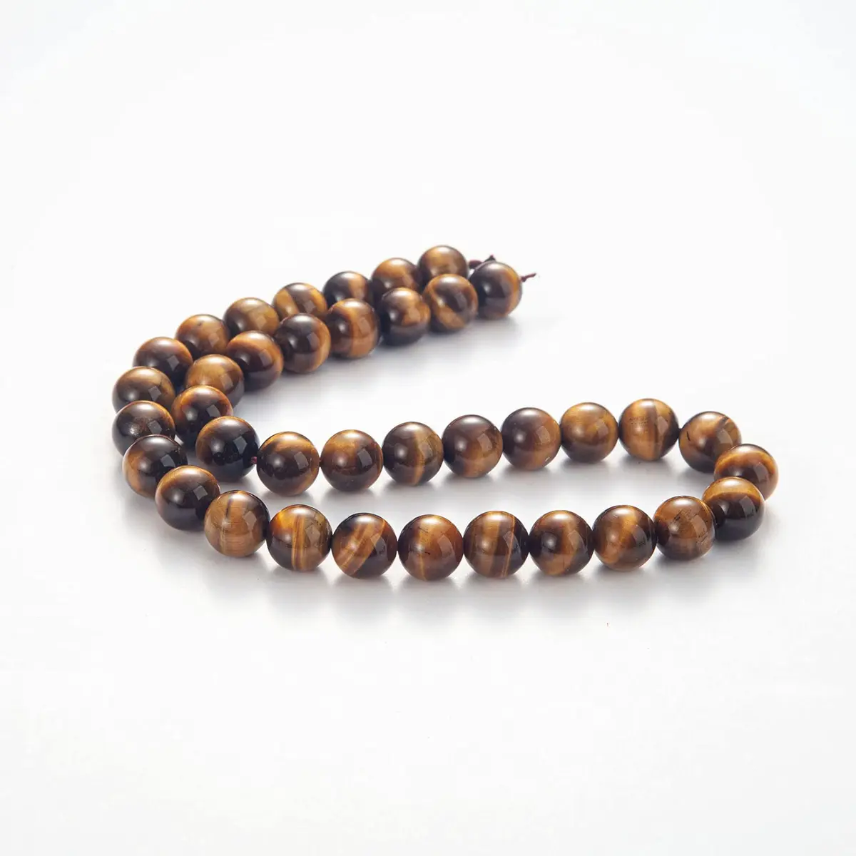 TOSCALINA Natural Beads 8mm Yellow Tiger Eye | Gemstone Jewelry Craft Bead - view 2
