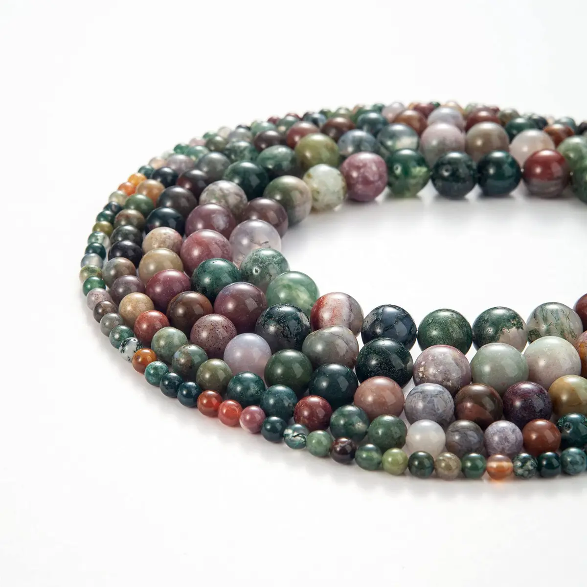 TOSCALINA Natural Indian Agate Beads 8mm | Handmade Jewelry Supplies for Crafts & DIY - view 3