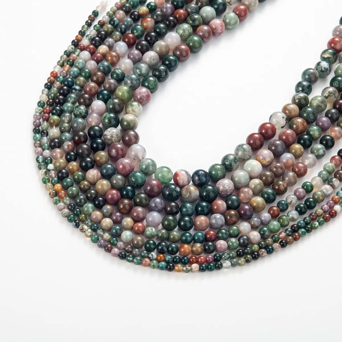 TOSCALINA Natural Indian Agate Beads 8mm | Handmade Jewelry Supplies for Crafts & DIY - view 4