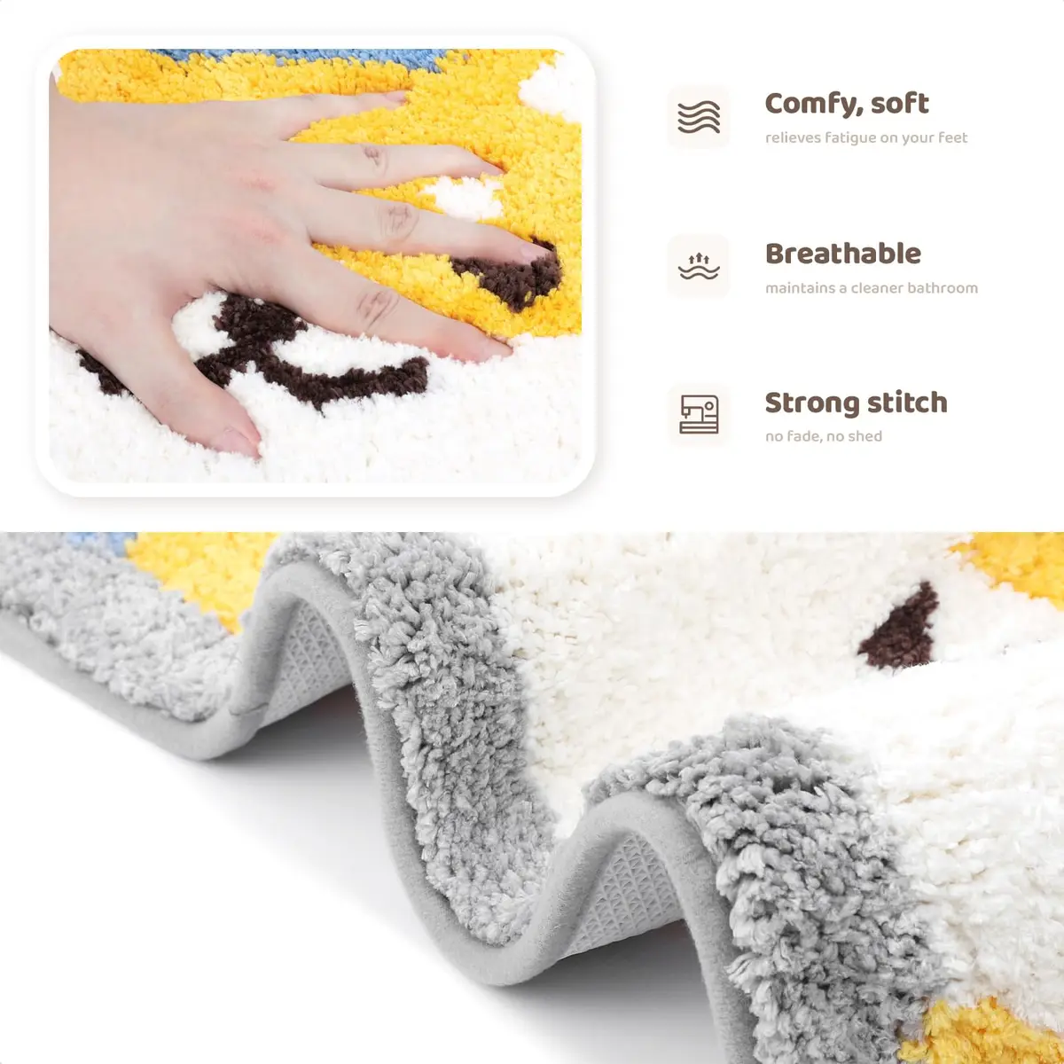 Molesun Shiba Inu Bath Mat 18x30 | Soft Microfiber Absorbent Rug for Bathroom & Kitchen - view 5
