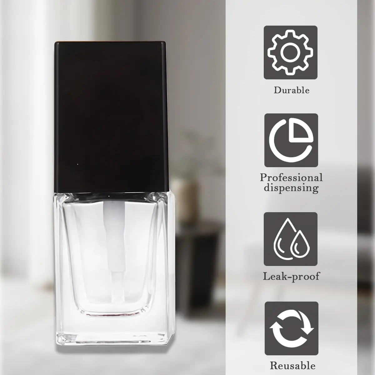Happyupcity 15ml/0.5oz Glass Bottle with Pump | Leak-Resistant Travel Container - view 5