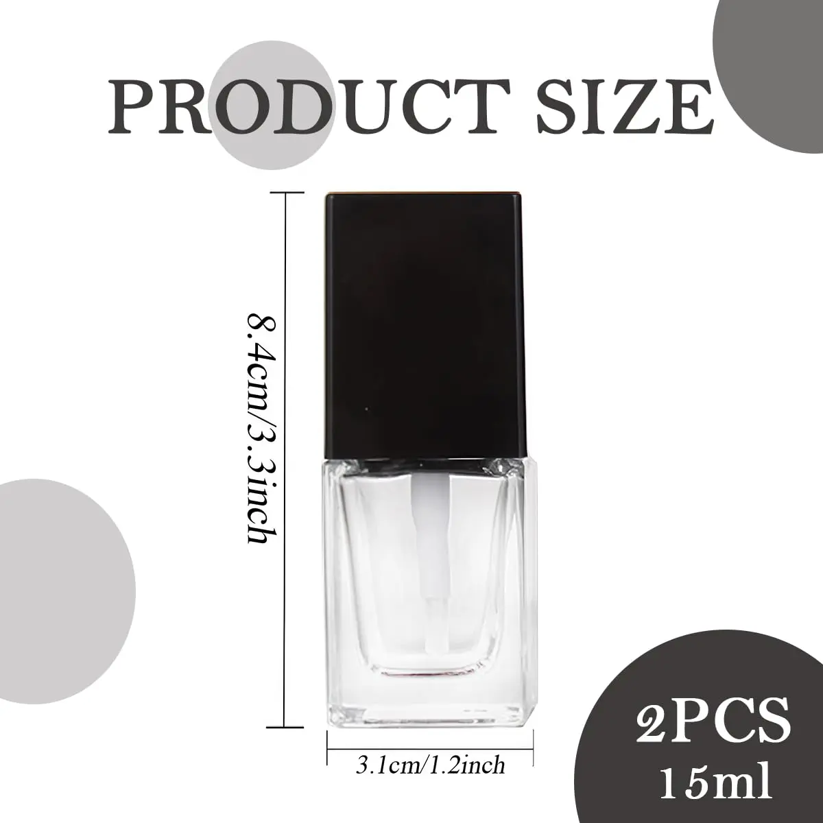 Happyupcity 15ml/0.5oz Glass Bottle with Pump | Leak-Resistant Travel Container - view 2