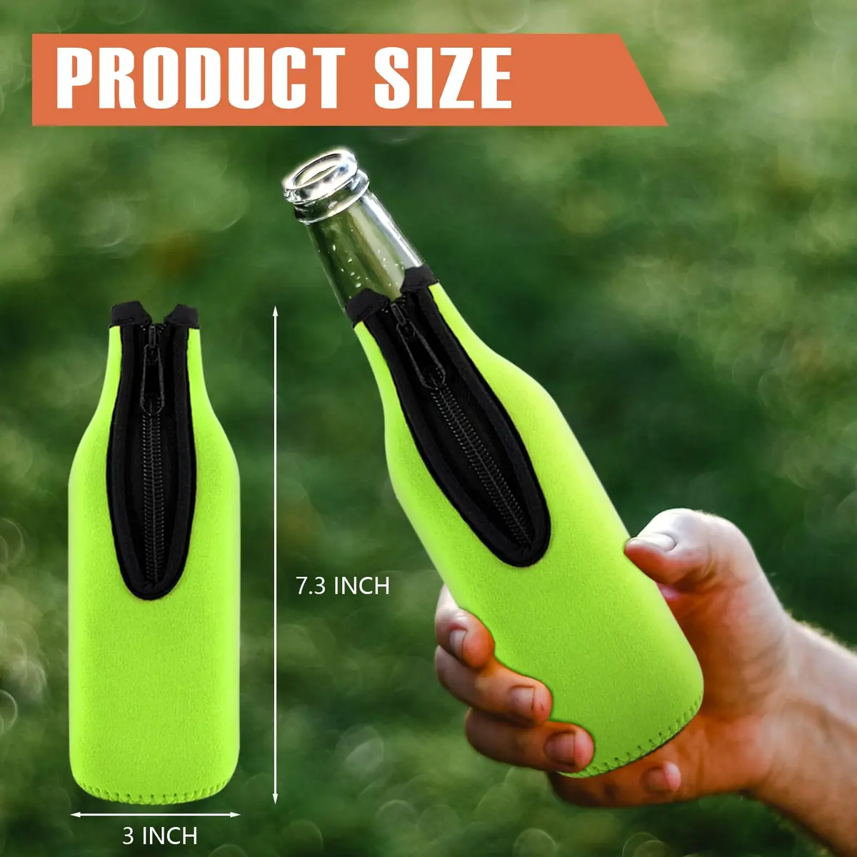 TOPOKO Beer Bottle Insulator Sleeve Set of 12 | Vibrant Neoprene Bottle Jackets for 12 oz Bottles - view 4