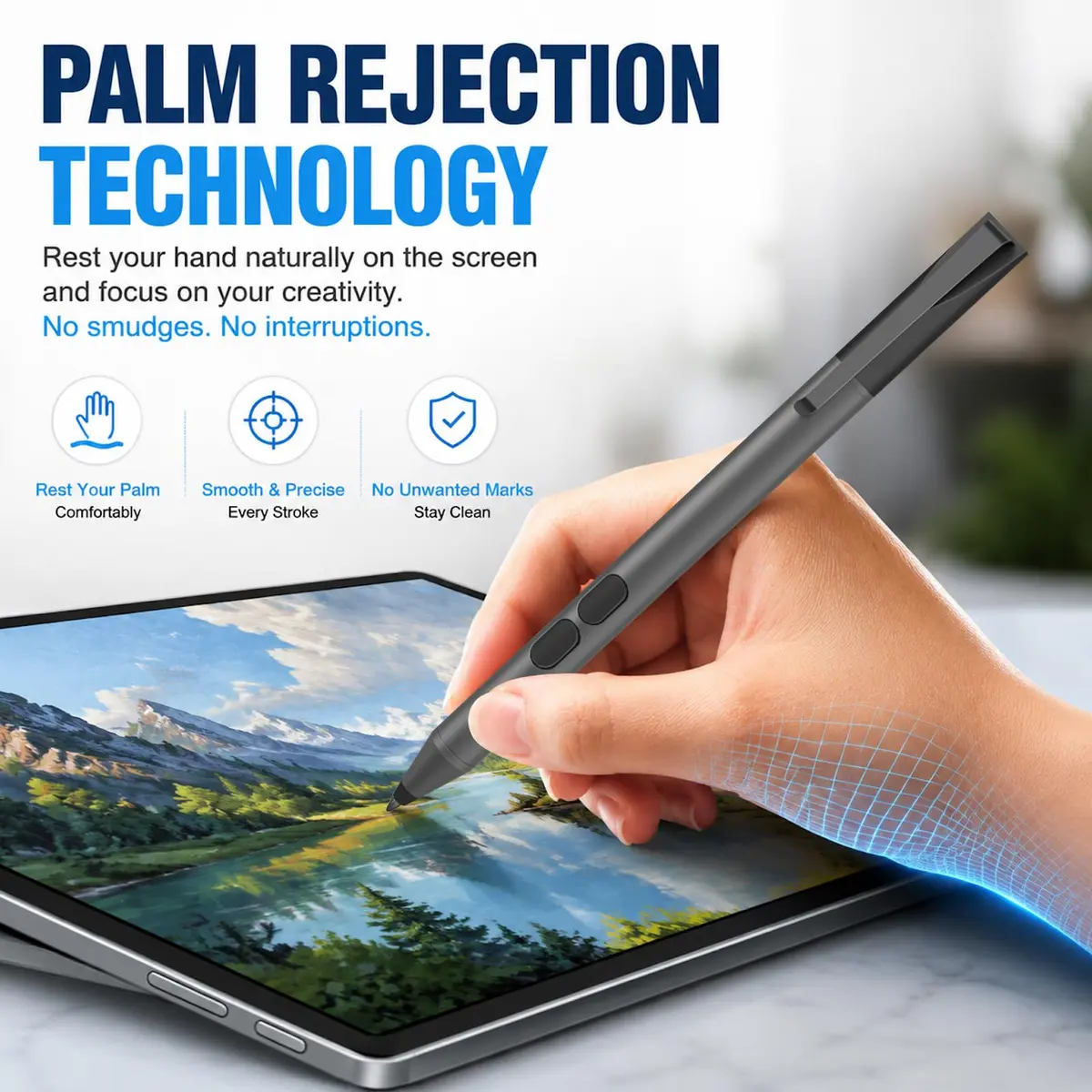 ANYQOO Active Stylus Pen for HP Omnibook Envy x360 Spectre Pavilion 1024 Pressure Levels | 300-Day Battery Life - view 5