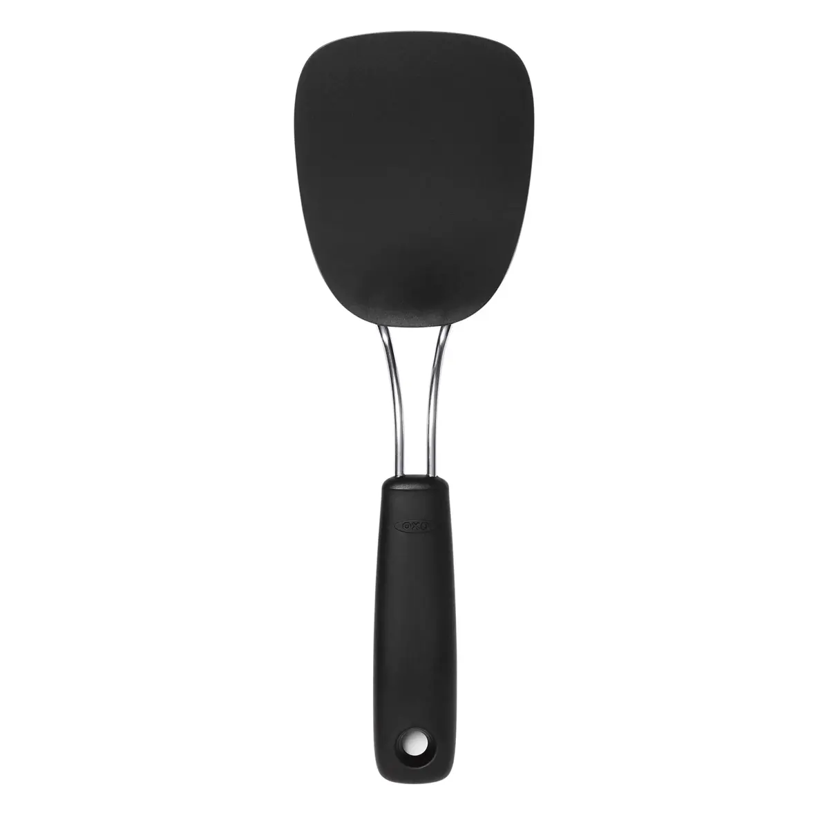 OXO Good Grips Large Silicone Flexible Turner & Nylon Turner, Black | Heat-Resistant & Non-Stick Safe - view 5