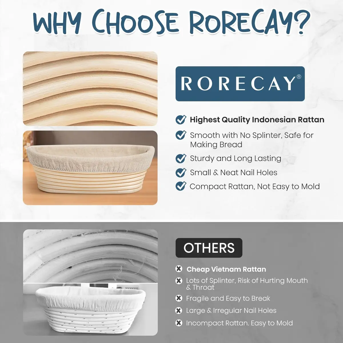 Rorecay Sourdough Starter Kit with Banneton Bread Proofing Baskets | Artisan Bread Tools for Beginners - view 8