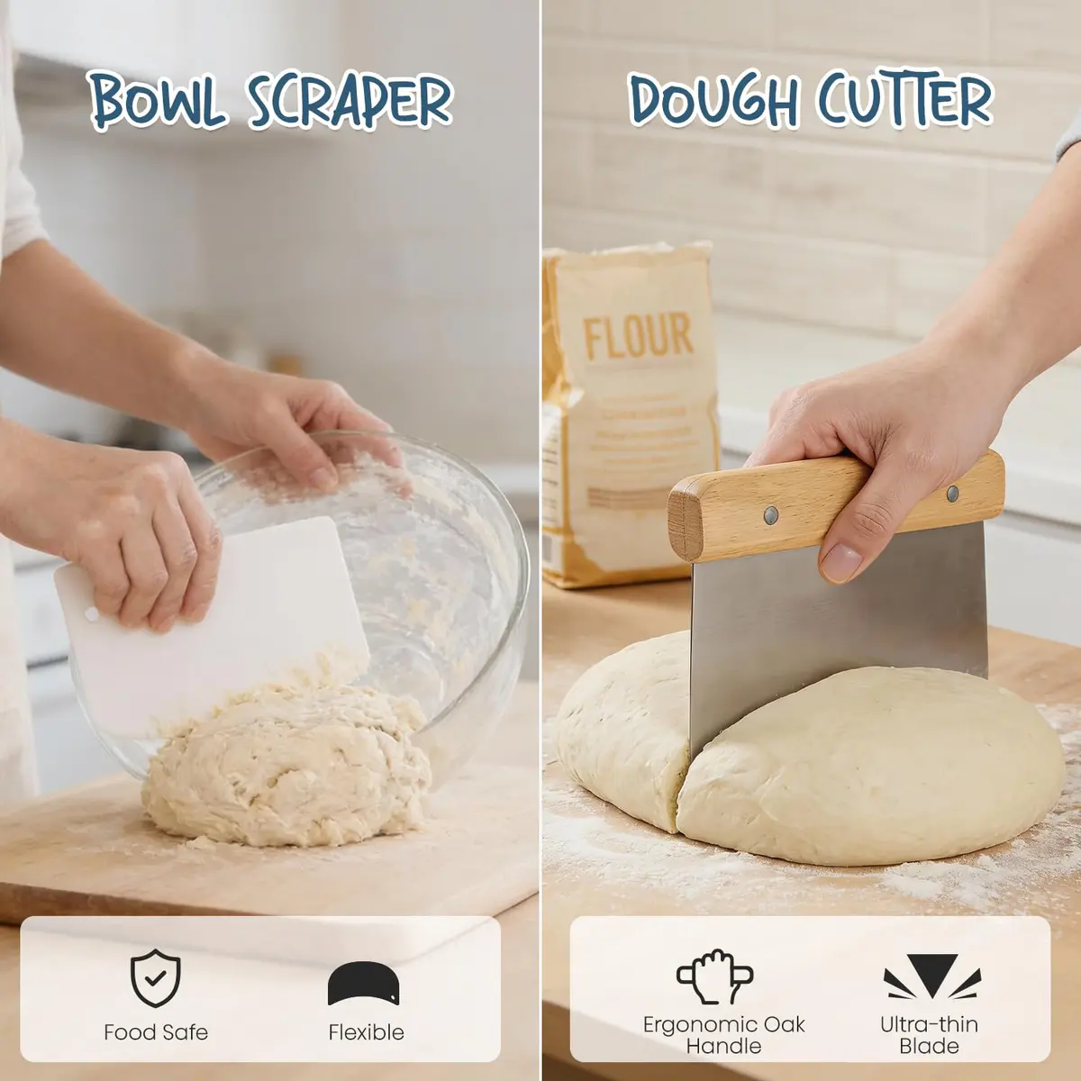 Rorecay Sourdough Starter Kit with Banneton Bread Proofing Baskets | Artisan Bread Tools for Beginners - view 3