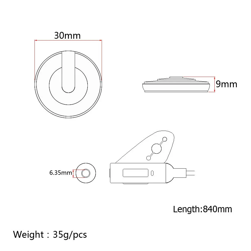 Alnicov Piezo Contact Microphone Pickup for Guitar Violin Banjo Mandolin Ukulele | Direct Contact Sound Pickup with 33" Cable - view 9