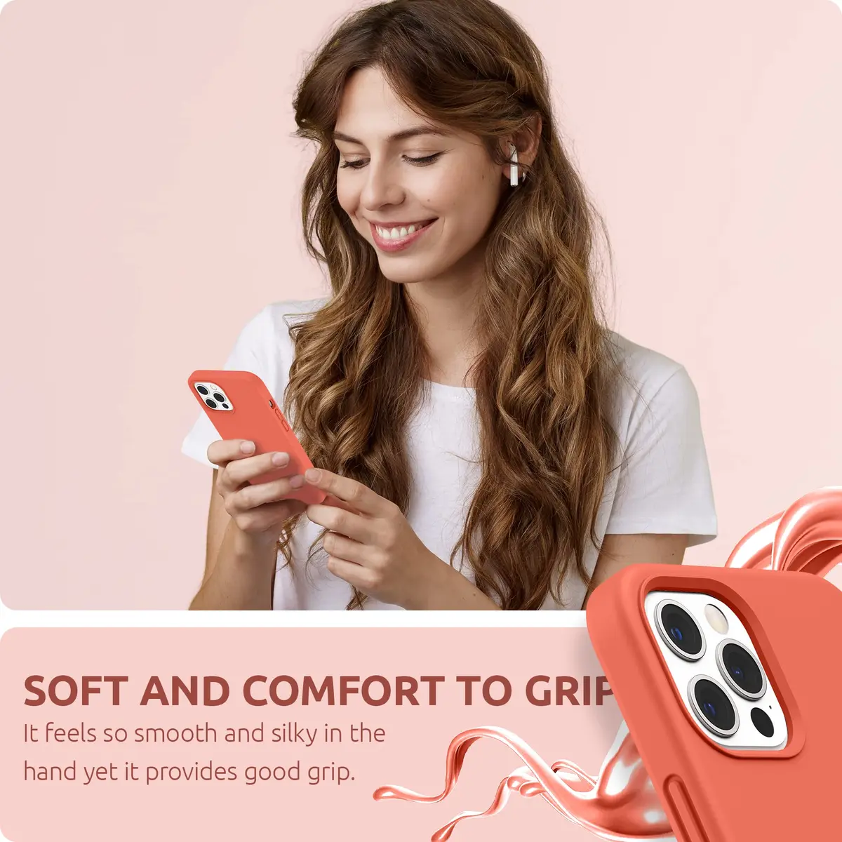 SURPHY Liquid Silicone Phone Case for iPhone 12 Pro Max 6.7 inches | Microfiber Lining, Drop Protection, Easy to Clean - view 6