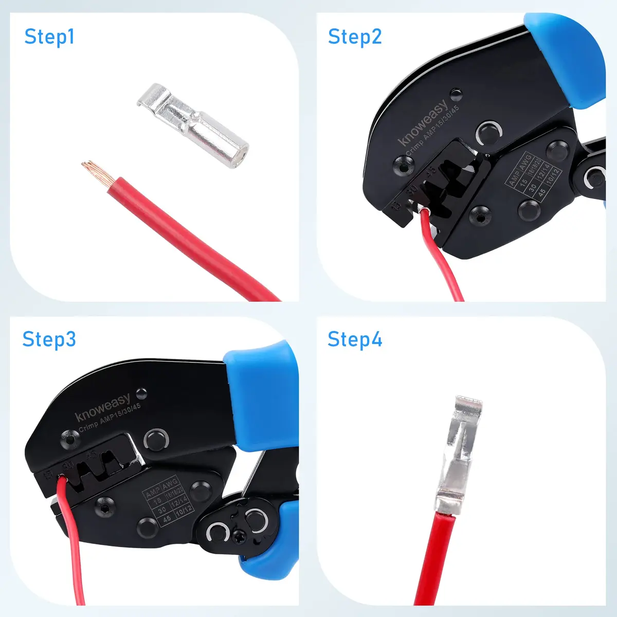 knoweasy Powerpole Crimper, Amp Crimp Tool for 15, 30, 45 Amp Connectors | Versatile Power & Automotive Tool - view 5