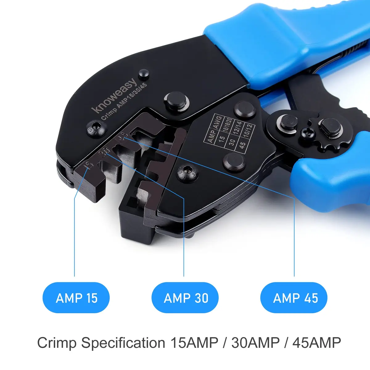 knoweasy Powerpole Crimper, Amp Crimp Tool for 15, 30, 45 Amp Connectors | Versatile Power & Automotive Tool - view 4