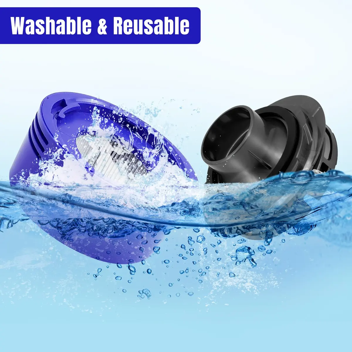 Chuancheng Vacuum Filter & Rear Cover Kit for Dyson V7 V8 | Durable, Reusable, Easy to Install - view 6