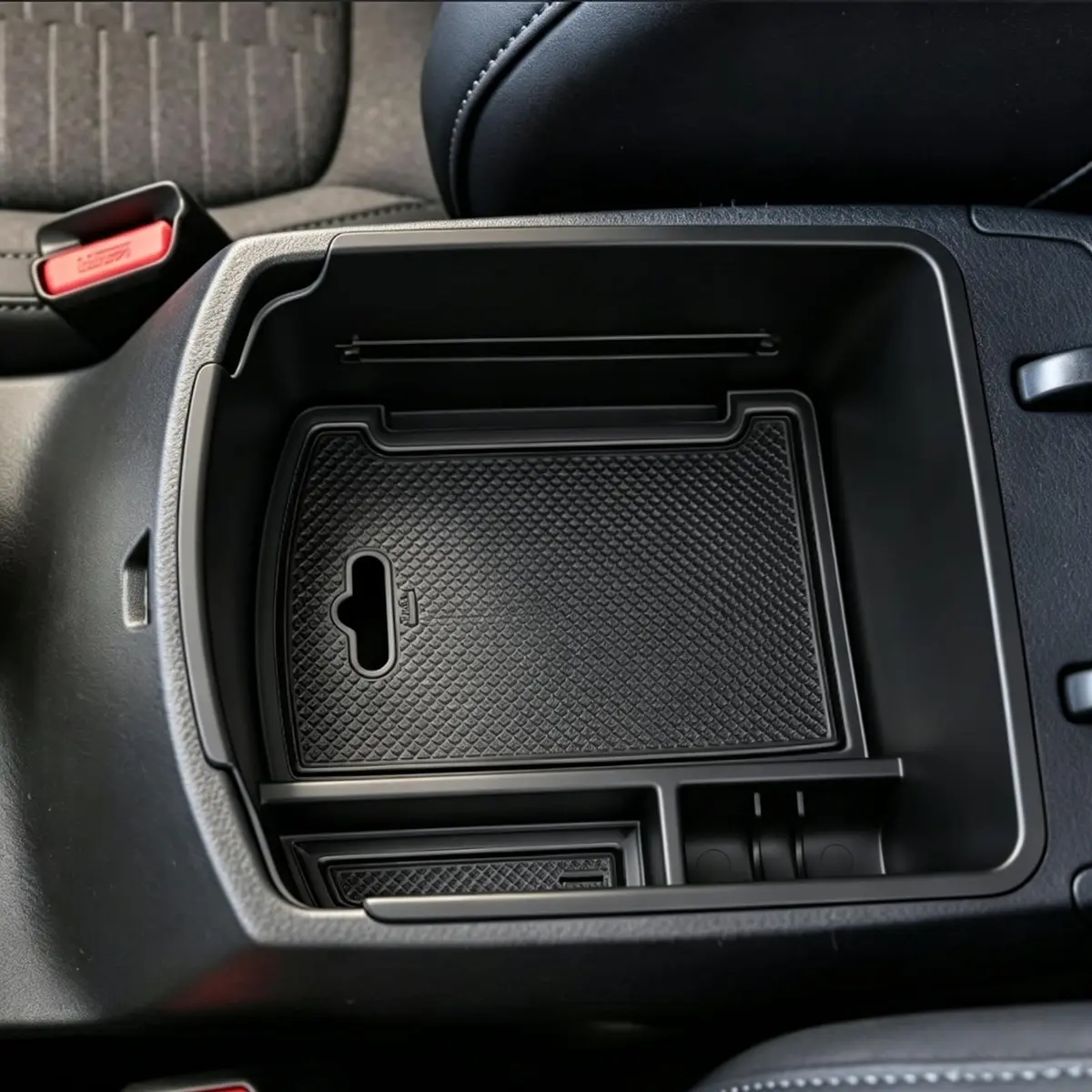 Autorder Center Console Organizer for Kia Seltos 2021-2026 | Secondary Armrest Storage Box Insert Tray with 2 Color Mats - main product image