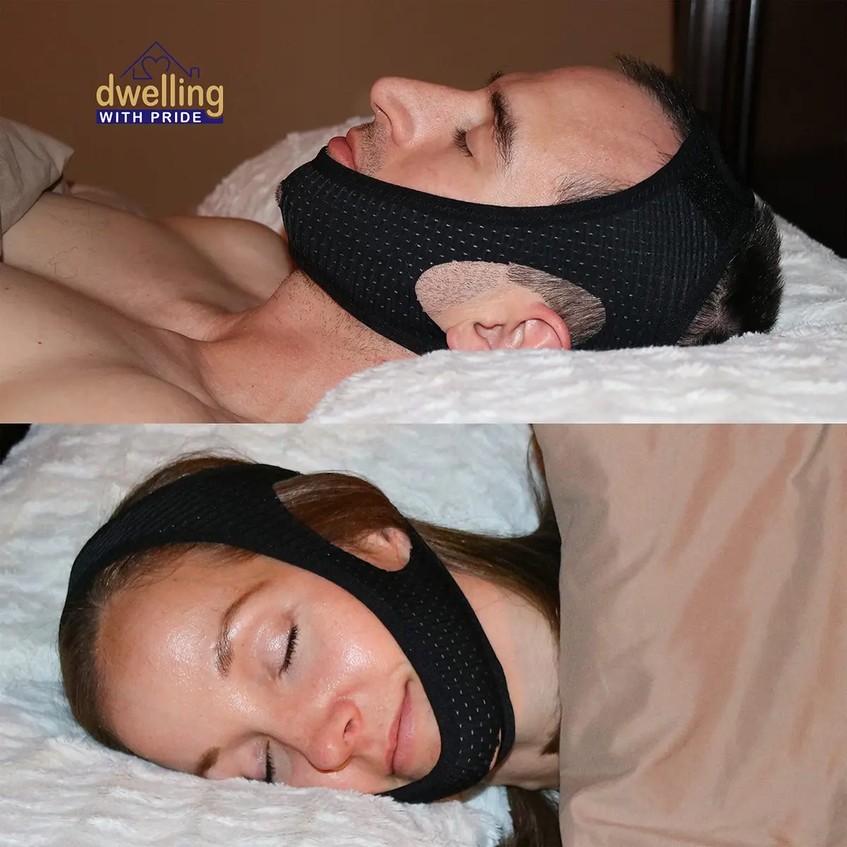 Dwelling With Pride Anti Snore Chin Strap Black | Ergonomic Fit for Men and Women - view 6