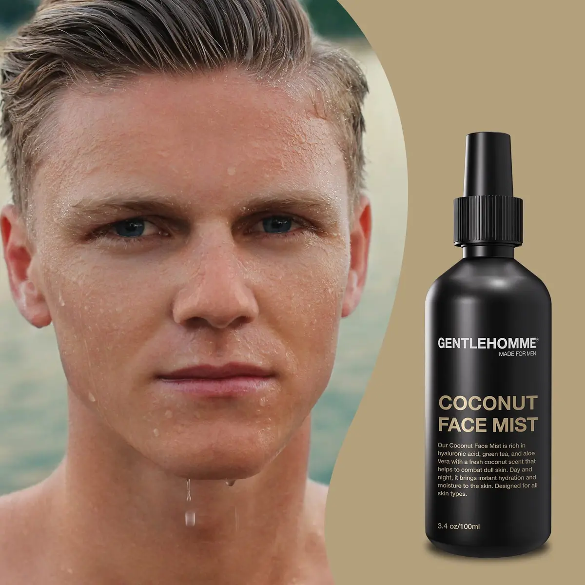 Gentlehomme Coconut Face Mist - Men’s Facial Spray with Hyaluronic Acid & Aloe Vera 3.4oz | Hydrating & Refreshing - view 5