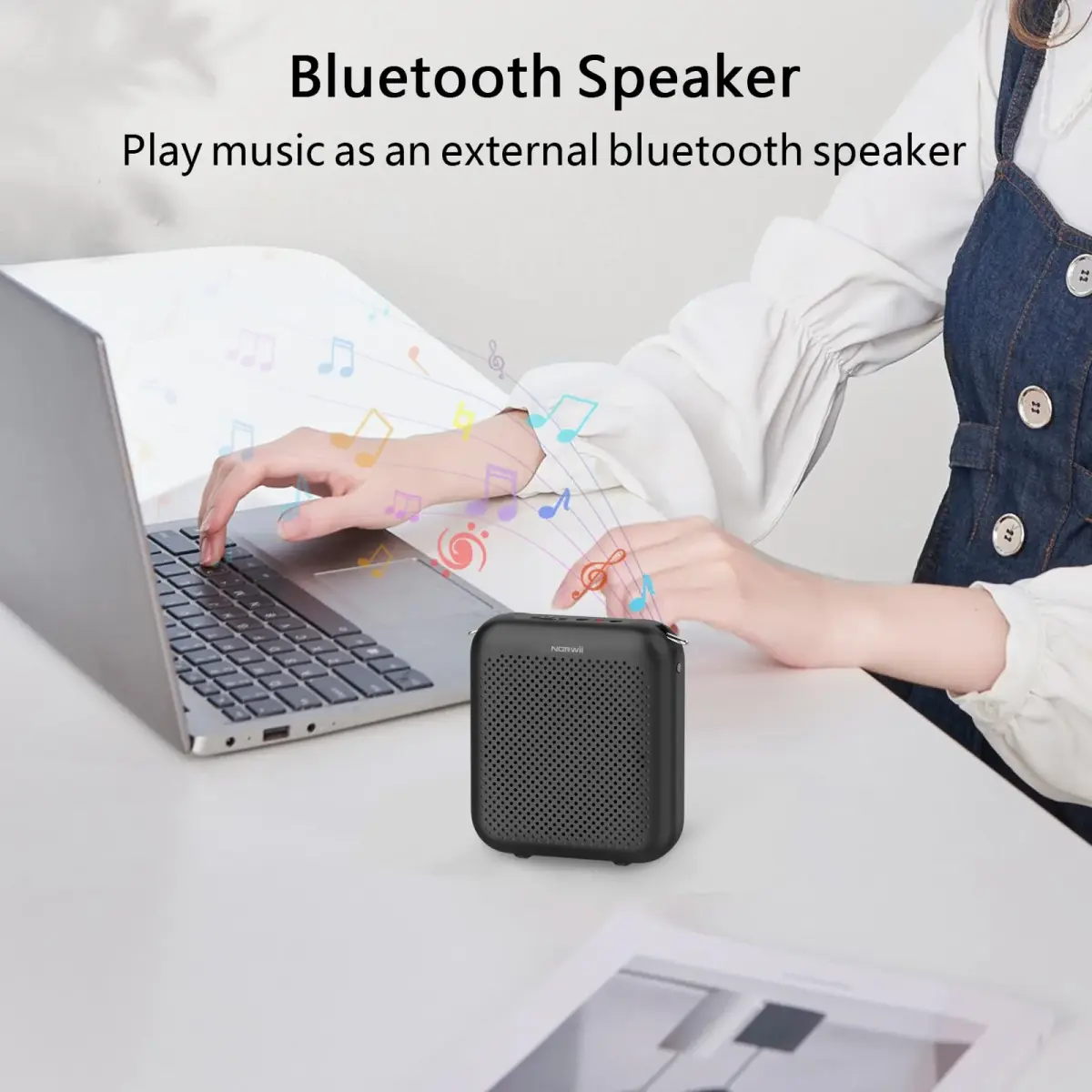 Norwii Portable Voice Amplifier with Wired Headset Microphone | 10W Output, 15-30 Hours Battery - view 8