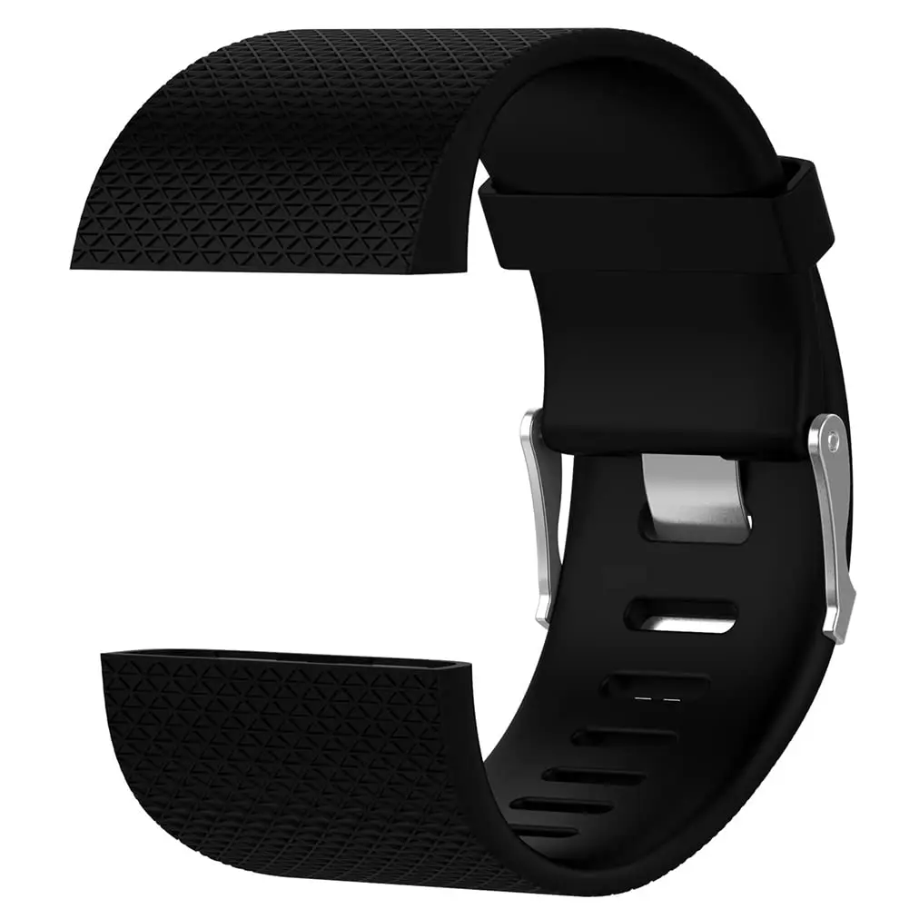 Yuuol Replacement Bands for Fitbit Surge Watch, Silicone Metal Buckle Fitness Tracker Wristband Strap Large | Water Resistant Sports Band - view 2