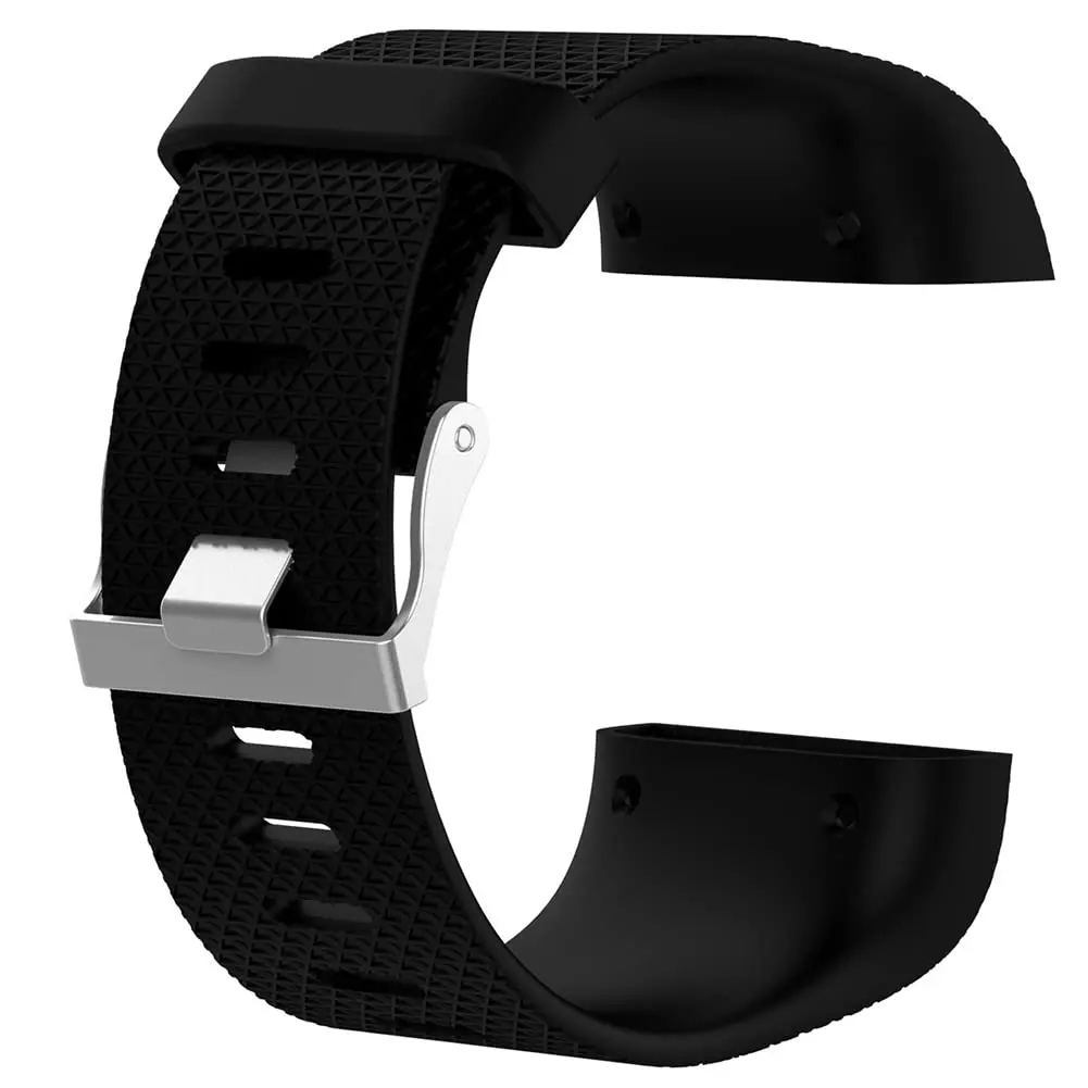 Yuuol Replacement Bands for Fitbit Surge Watch, Silicone Metal Buckle Fitness Tracker Wristband Strap Large | Water Resistant Sports Band - view 3