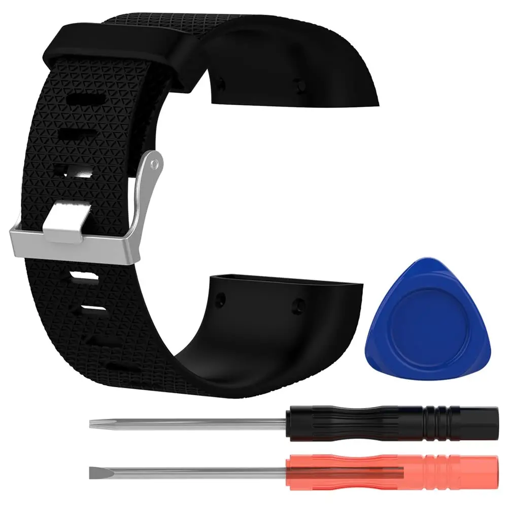 Yuuol Replacement Bands for Fitbit Surge Watch, Silicone Metal Buckle Fitness Tracker Wristband Strap Large | Water Resistant Sports Band - view 4