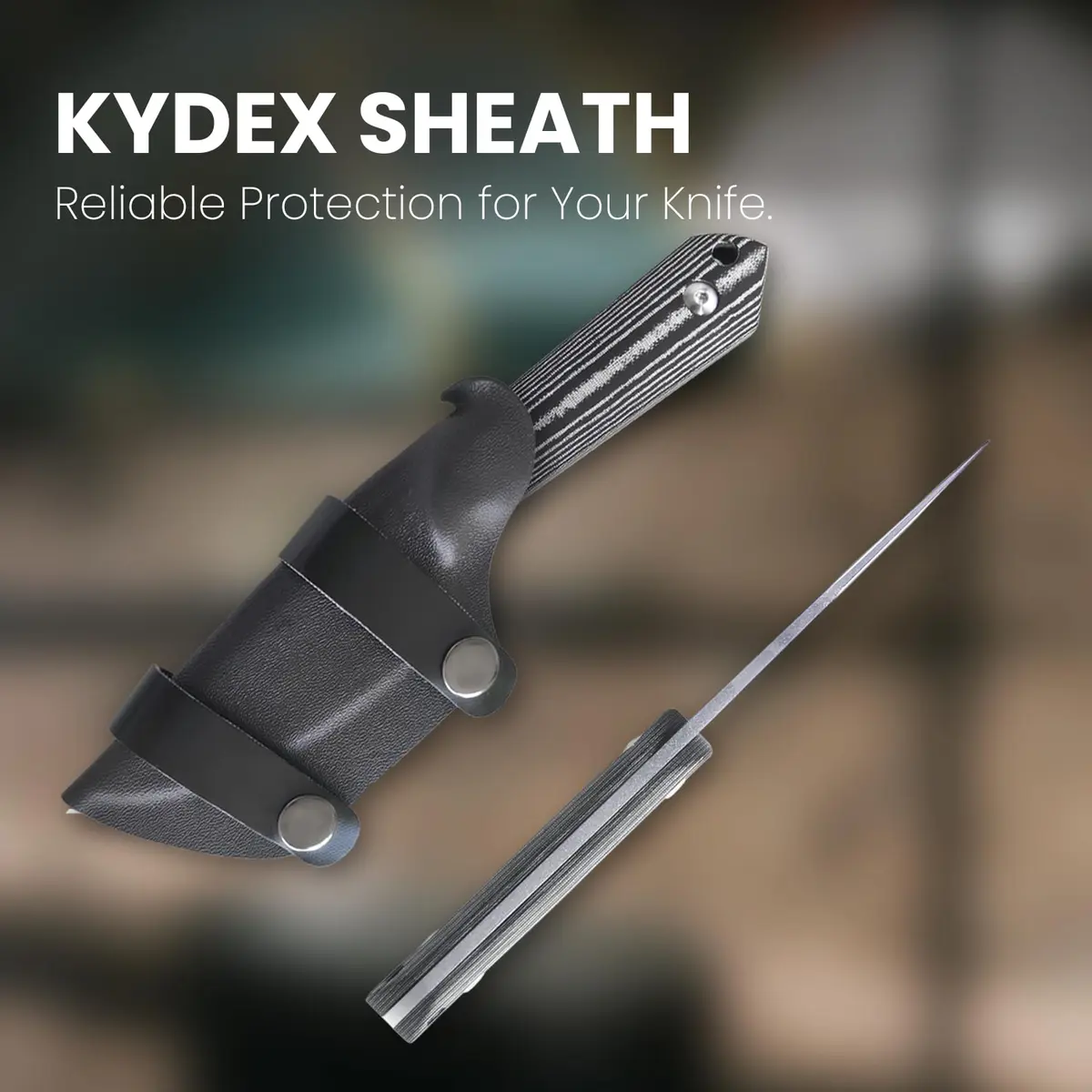 Kizer Harpoon Fixed Blade Knife, D2 Steel, Black Micarta Handle, 7.75in Overall, Outdoor & Hunting Utility - view 4