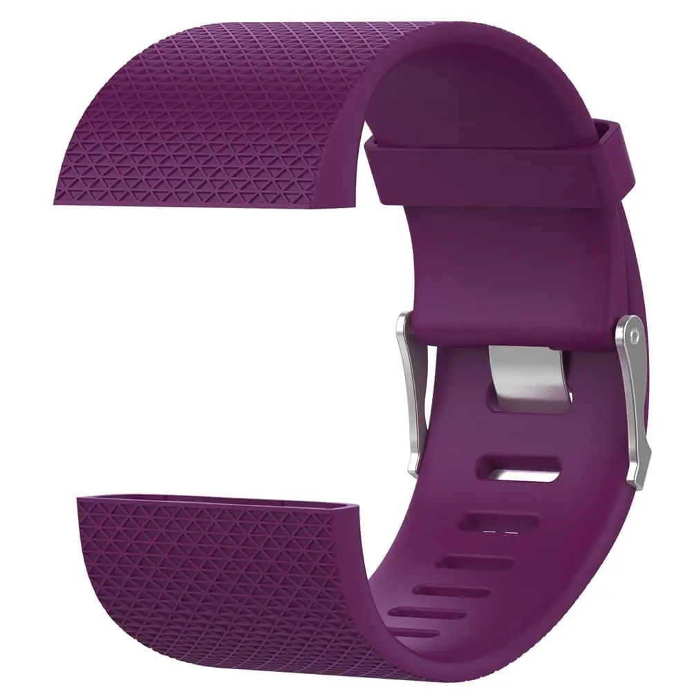 Yuuol Replacement Bands for Fitbit Surge Watch, Silicone Compatible Metal Buckle Fitness Tracker Original Wristband Strap Small & Large Purple | Water Resistant - view 2