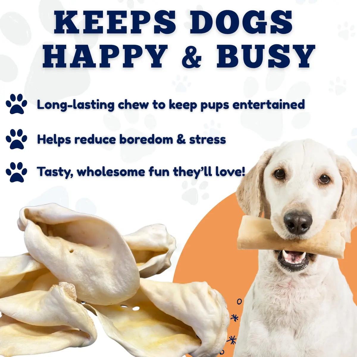 Amazing Dog Treats Cow Ears for Dogs 12 Pack | Natural, High Protein, All Natural Rawhide Alternative - view 6