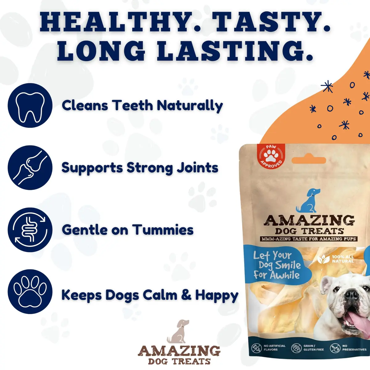 Amazing Dog Treats Cow Ears for Dogs 12 Pack | Natural, High Protein, All Natural Rawhide Alternative - view 4