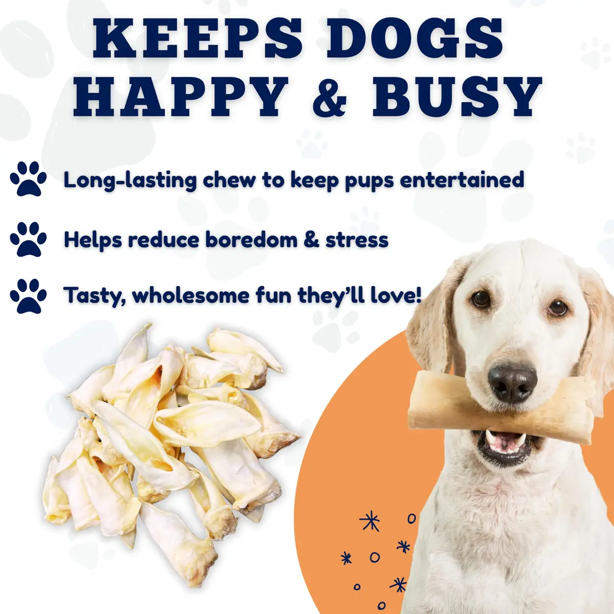 Amazing Dog Treats - Lamb Ears (15 Pcs/Pack) | Natural Dog Chews for Healthy Teeth & Long Chewing - view 6