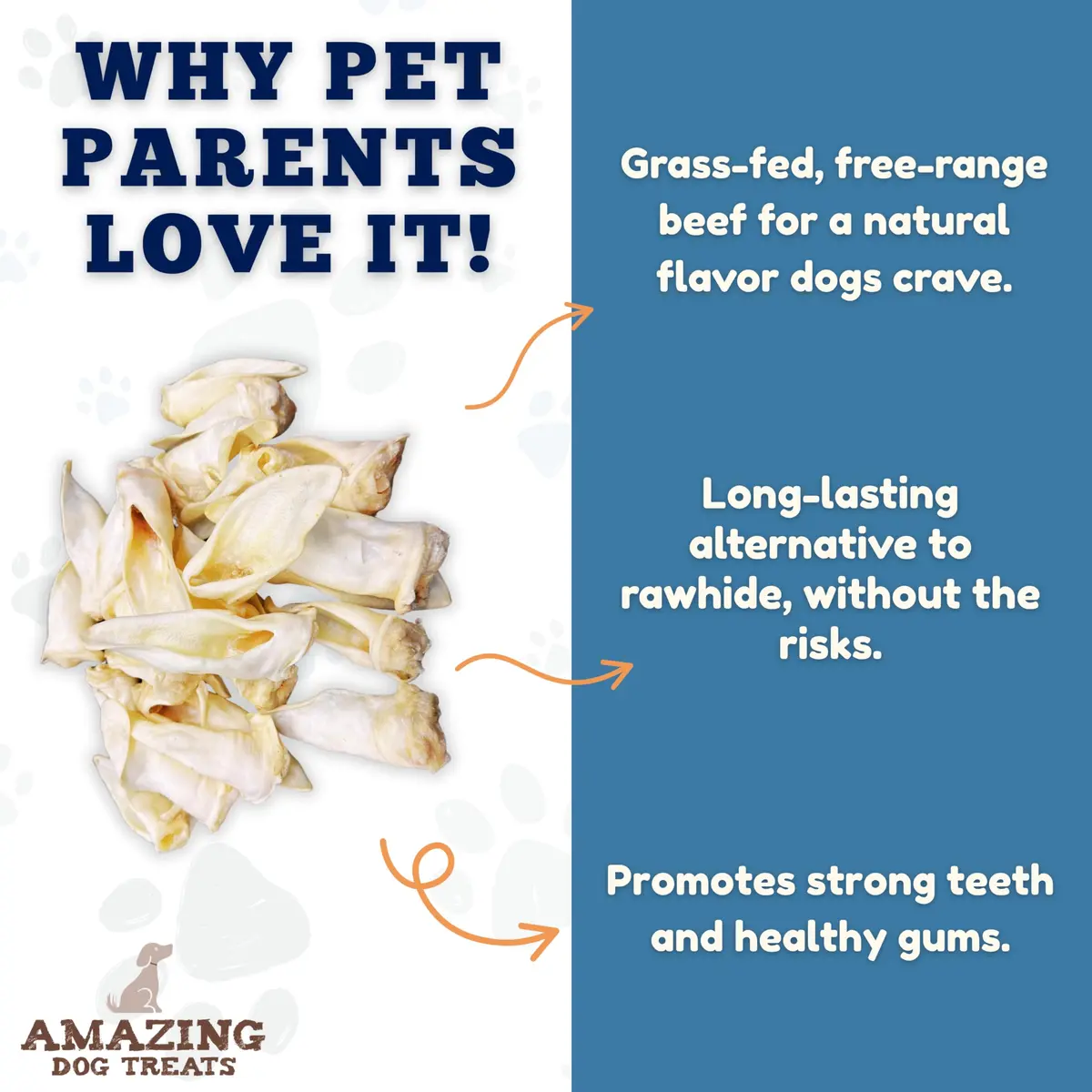 Amazing Dog Treats - Lamb Ears (15 Pcs/Pack) | Natural Dog Chews for Healthy Teeth & Long Chewing - view 3