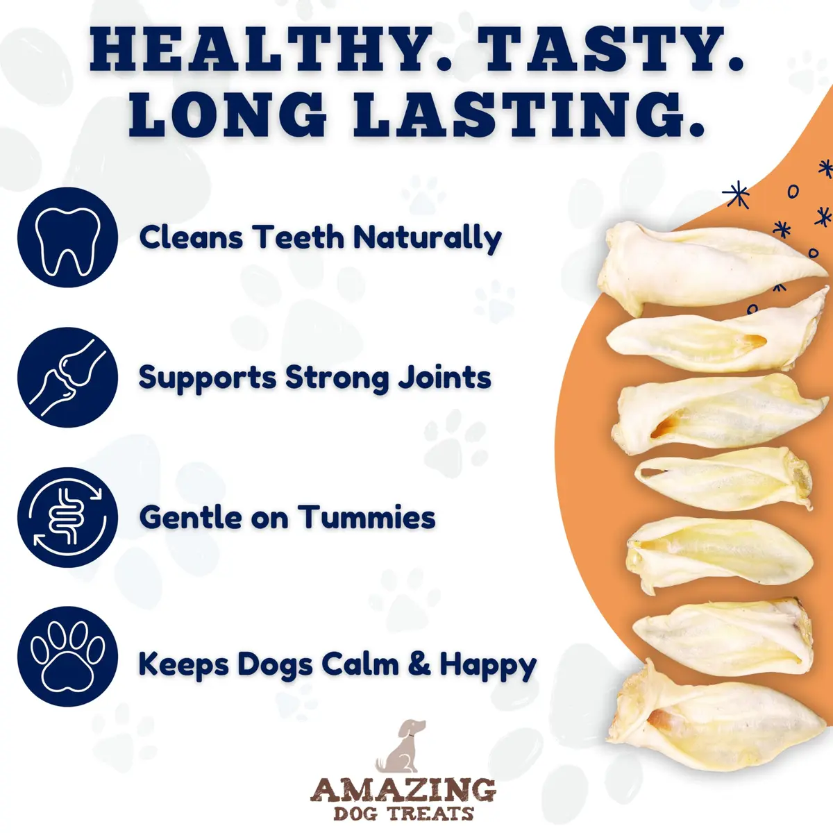 Amazing Dog Treats - Lamb Ears (15 Pcs/Pack) | Natural Dog Chews for Healthy Teeth & Long Chewing - view 4