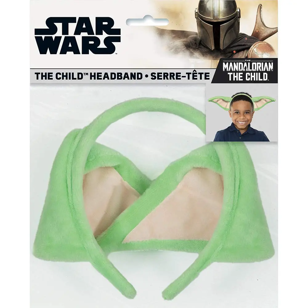 Unique Pink & Green Mandalorian The Child Fabric Headband | Kids & Adults Star Wars Cosplay Accessory - view 2