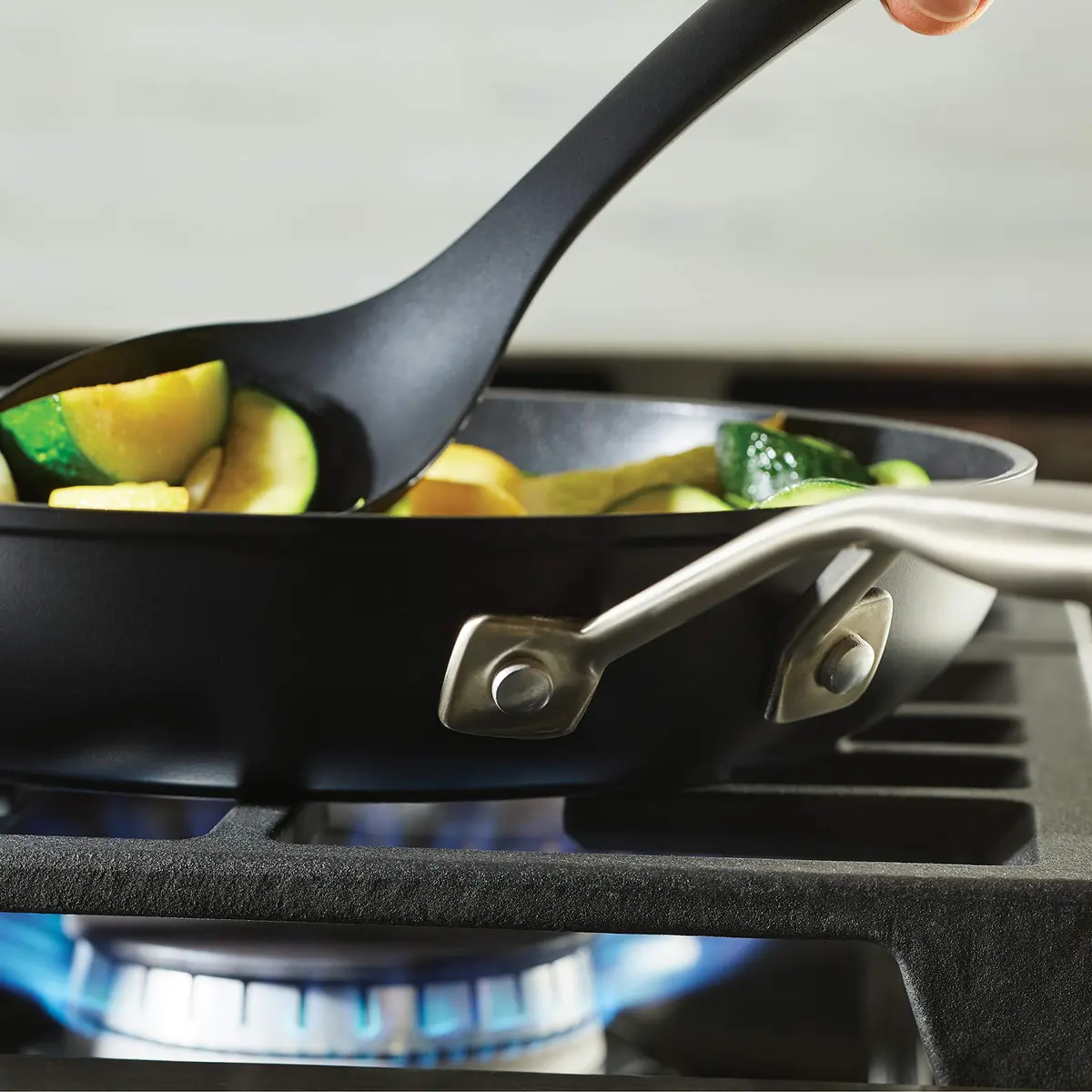 KitchenAid Hard-Anodized Induction Frying Pan with Lid, 10-Inch (25 cm) | Even Heat, Nonstick Cooking - view 7