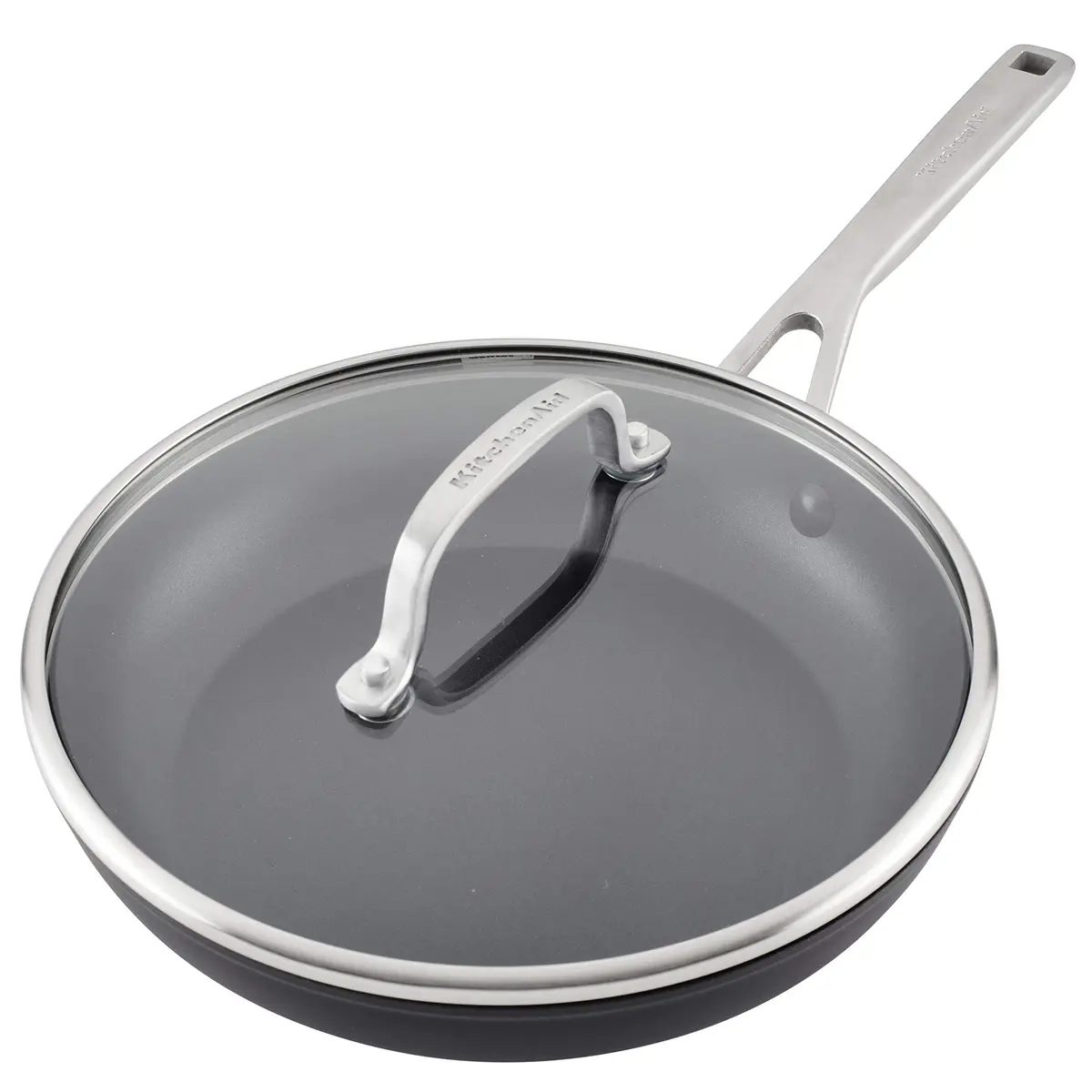KitchenAid Hard-Anodized Induction Frying Pan with Lid, 10-Inch (25 cm) | Even Heat, Nonstick Cooking - view 8