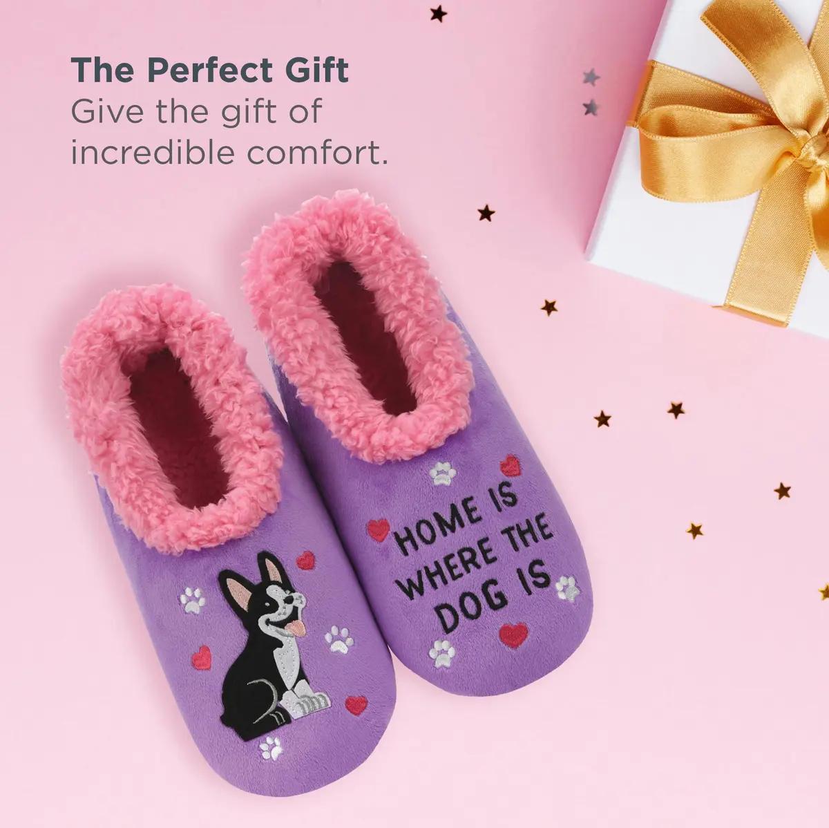 Snoozies Slipper Socks for Women (Hmdog, M) | Cozy Animal Print Indoor Comfort - view 3