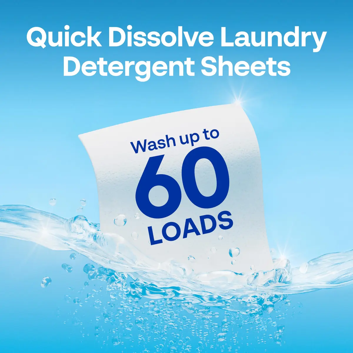 Earth Breeze Laundry Detergent Sheets Fresh Scent 60 Loads | Eco-Friendly & USA-Made - view 5