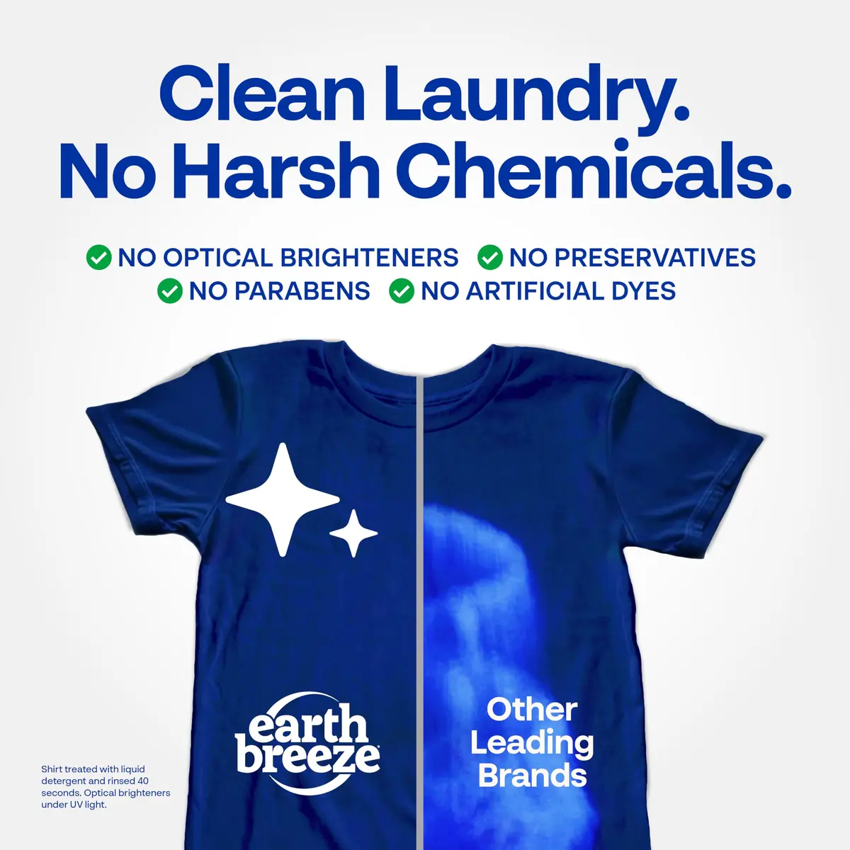 Earth Breeze Laundry Detergent Sheets Fresh Scent 60 Loads | Eco-Friendly & USA-Made - view 3