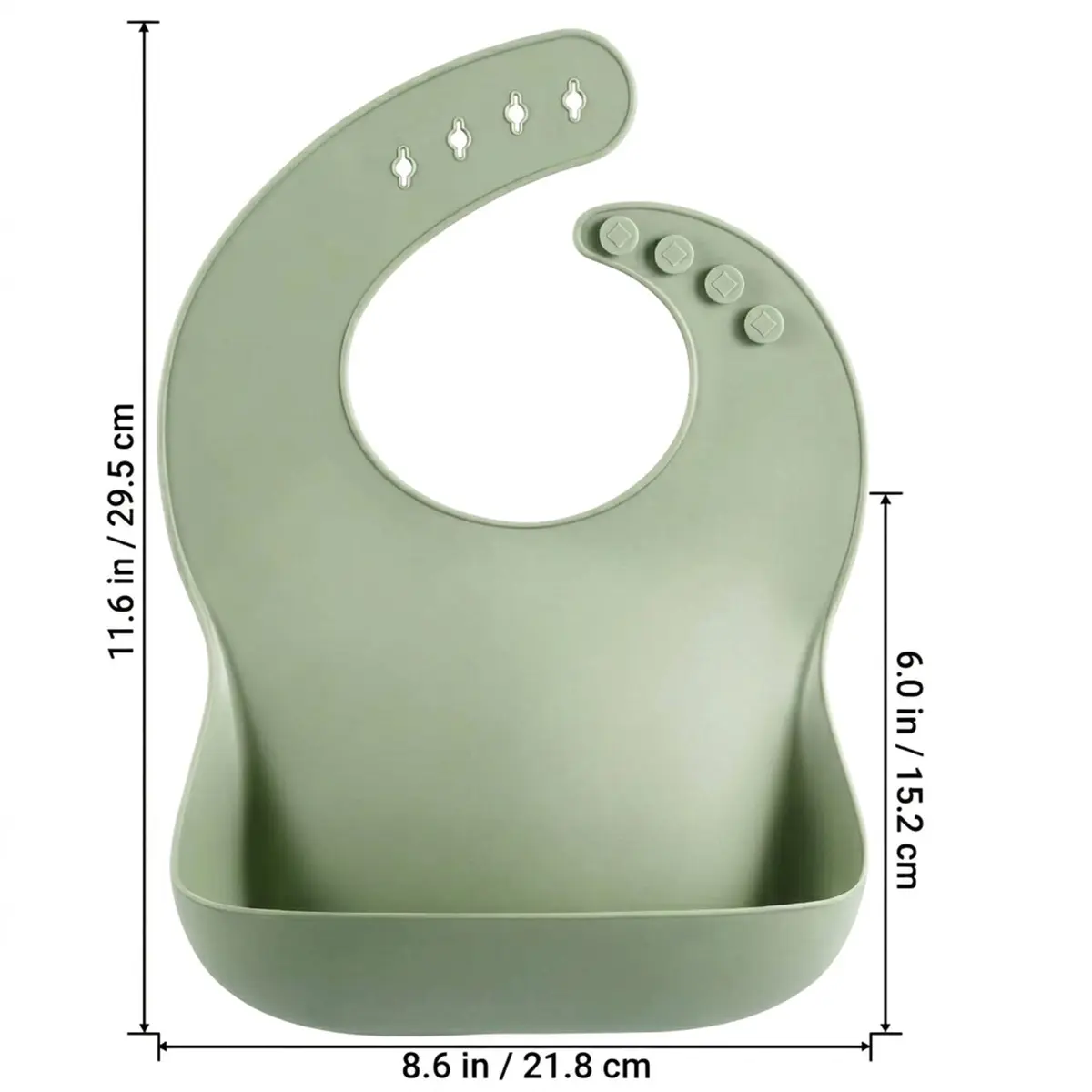 PandaEar Silicone Baby Bibs Set of 3 (25.4cm L x 9.2cm W x 0.48cm H) | Waterproof, Soft, Adjustable Neck for 10-72 Months - view 5